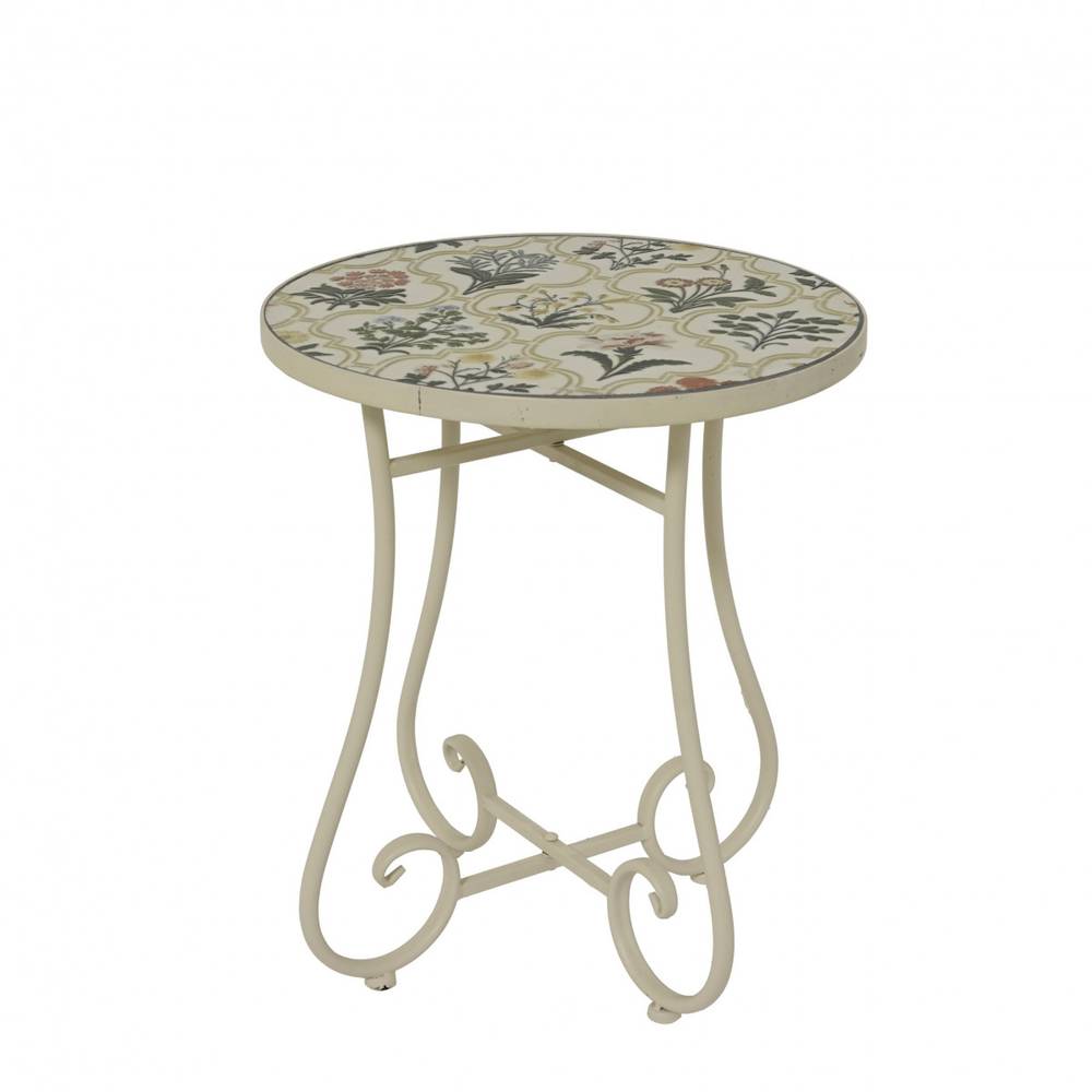Beistelltisch Coimbra creme D39cm H46cm
