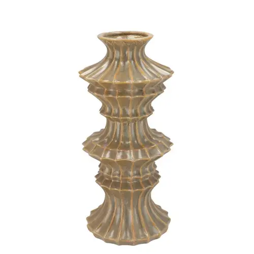 Keramik Vase Maysa dunkel grün 19x19x40cm