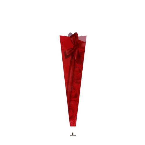 Tüte 1Rose Ribbon rot 45x13x3 x50