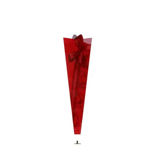 Tüte 1Rose Ribbon rot 45x13x3 x50