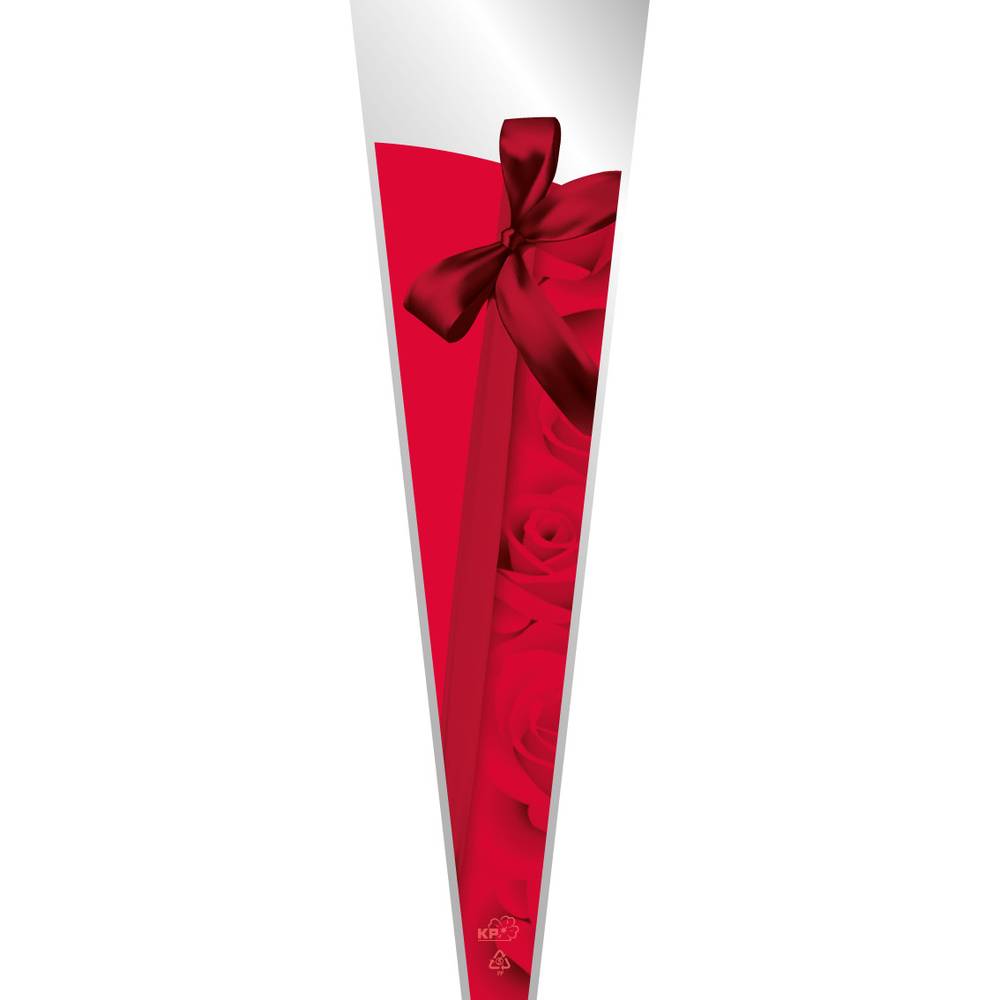 Tüte 1Rose Ribbon rot 45x13x3 x50