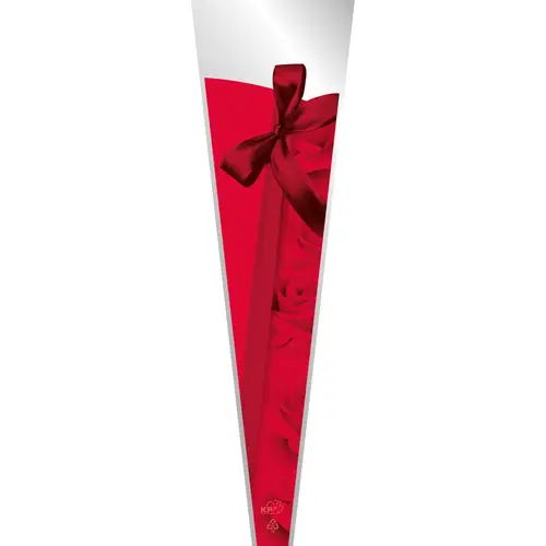Tüte 1Rose Ribbon rot 45x13x3 x50
