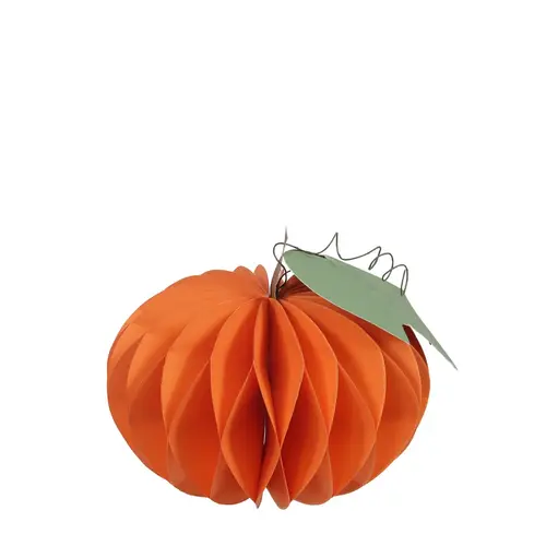 Kürbis Papier orange D12cm H10cm