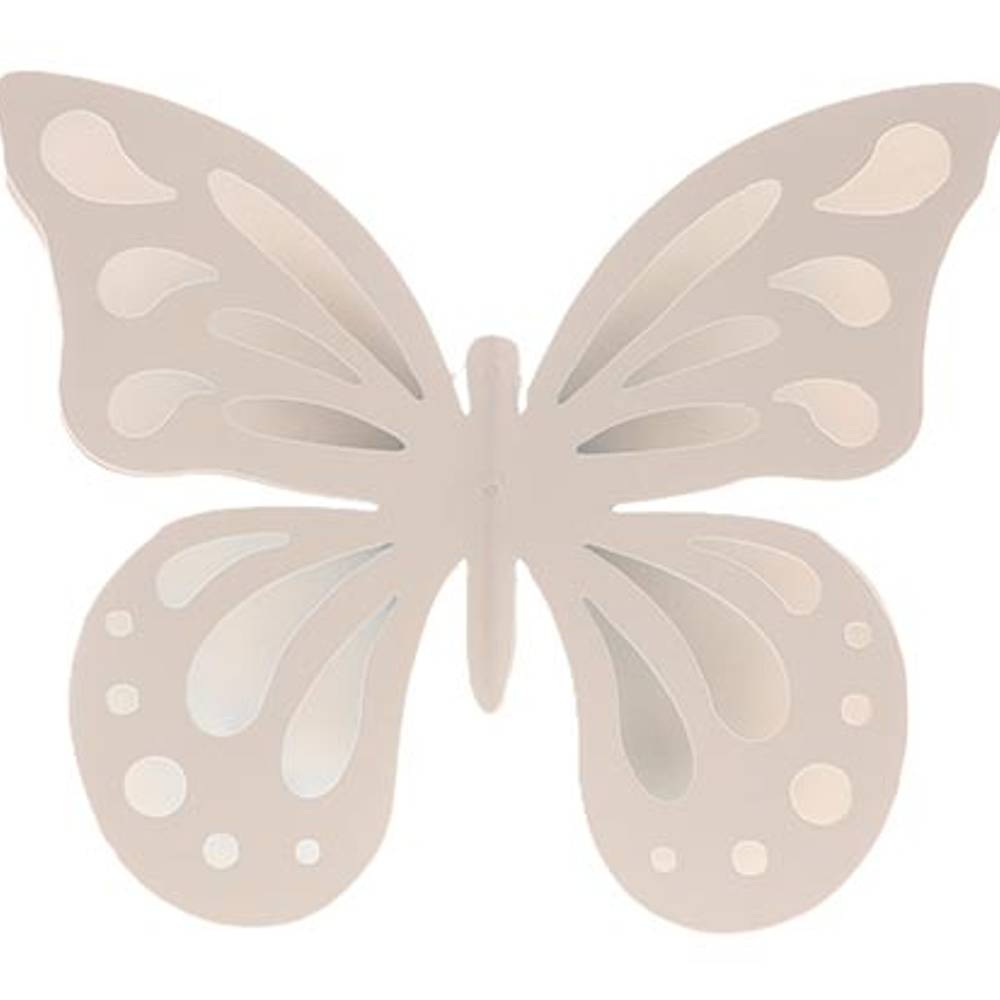 Wandaufhänger Schmetterling creme D20cm