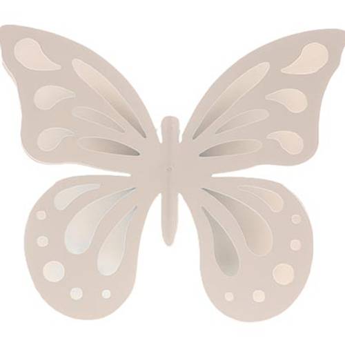 Wandaufhänger Schmetterling creme D20cm