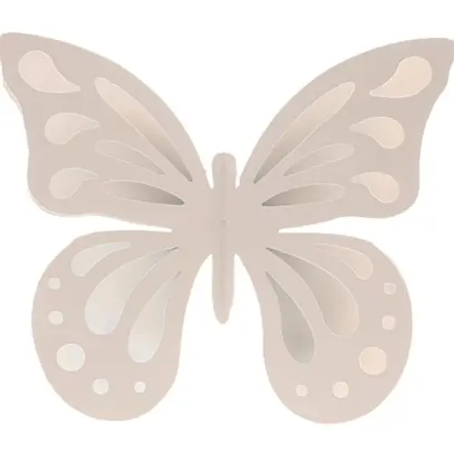 Wandaufhänger Schmetterling creme D20cm
