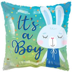 Ballon Eco it's a boy 4Eck blau D45cm