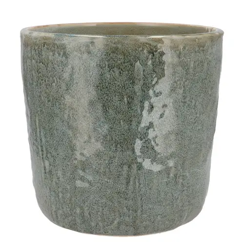 Keramik Übertopf Iron Stone blau D21cm H19cm
