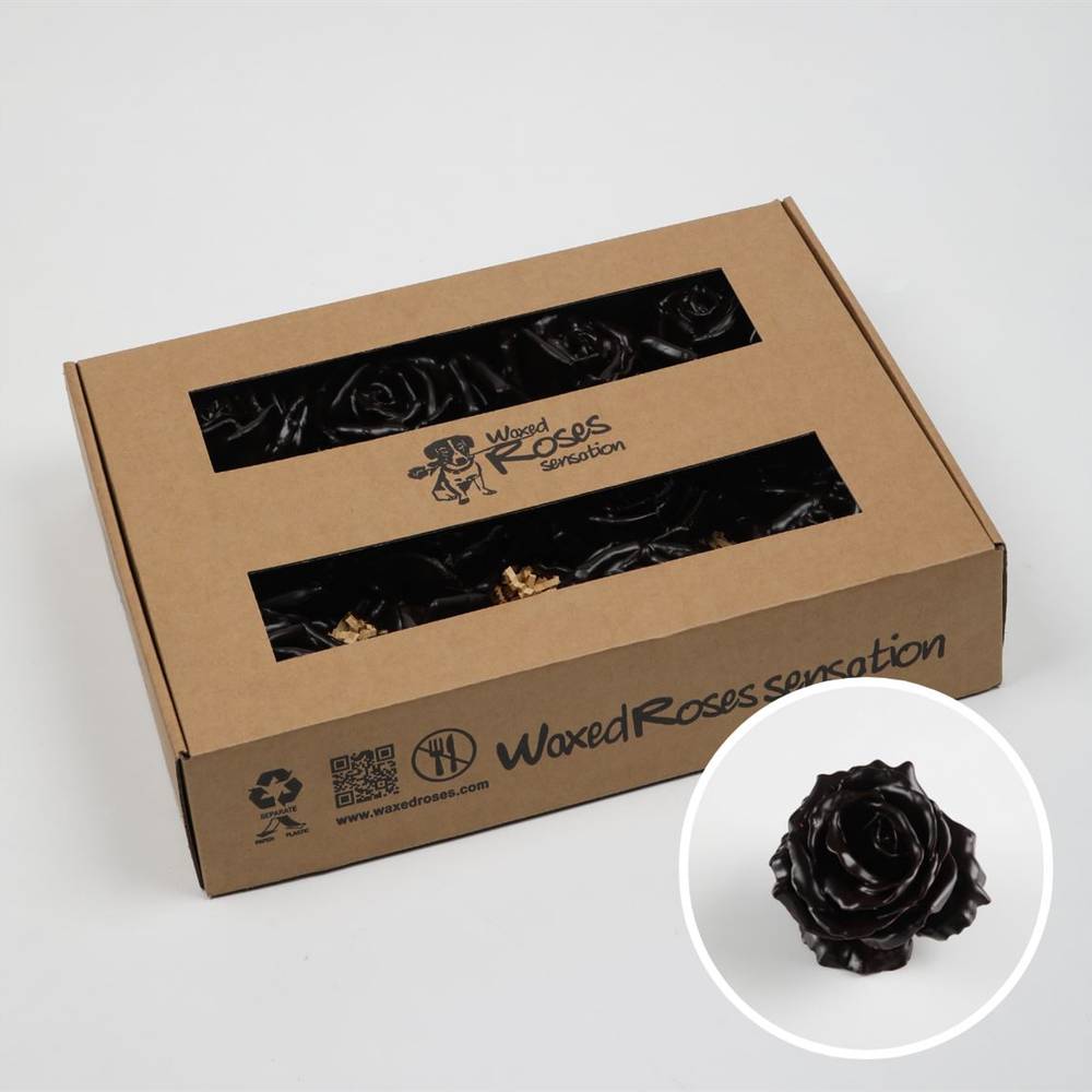 Seiden Wachs Rose dunkel braun