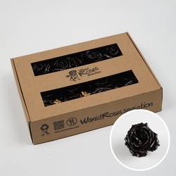 Seiden Wachs Rose dunkel braun