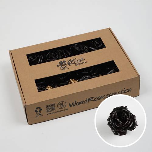 Seiden Wachs Rose dunkel braun