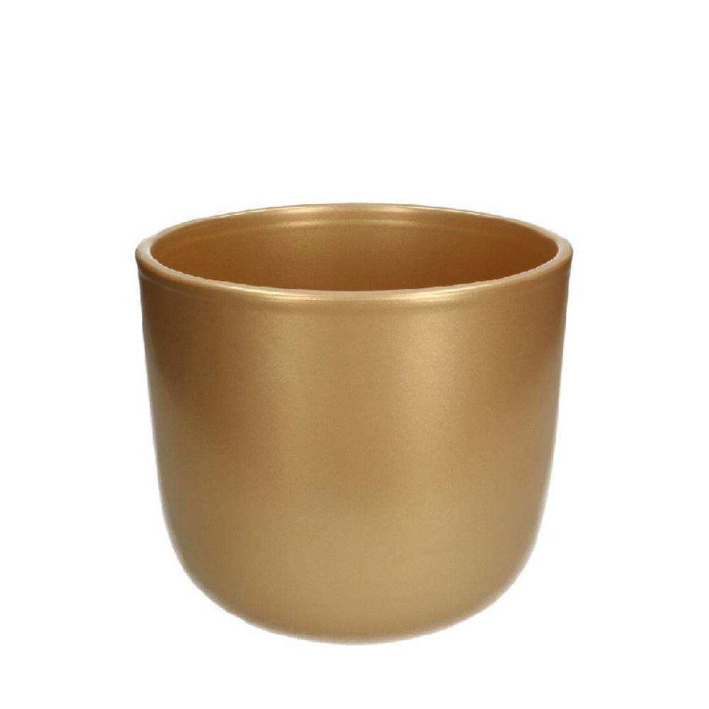 Keramik Topf Davina gold D18.5cm H15.5cm
