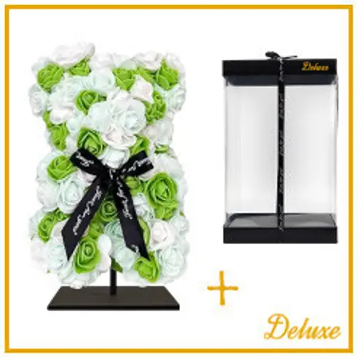 Foam Bär Rosen grün mix +Standard 25cm