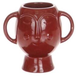 Keramik Vase Chimu bordeaux D17cm H16cm
