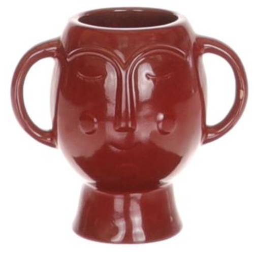 Keramik Vase Chimu bordeaux D17cm H16cm