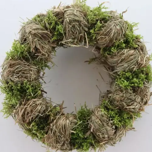 Kranz Heu/Moos/Birke D25cm (N334)