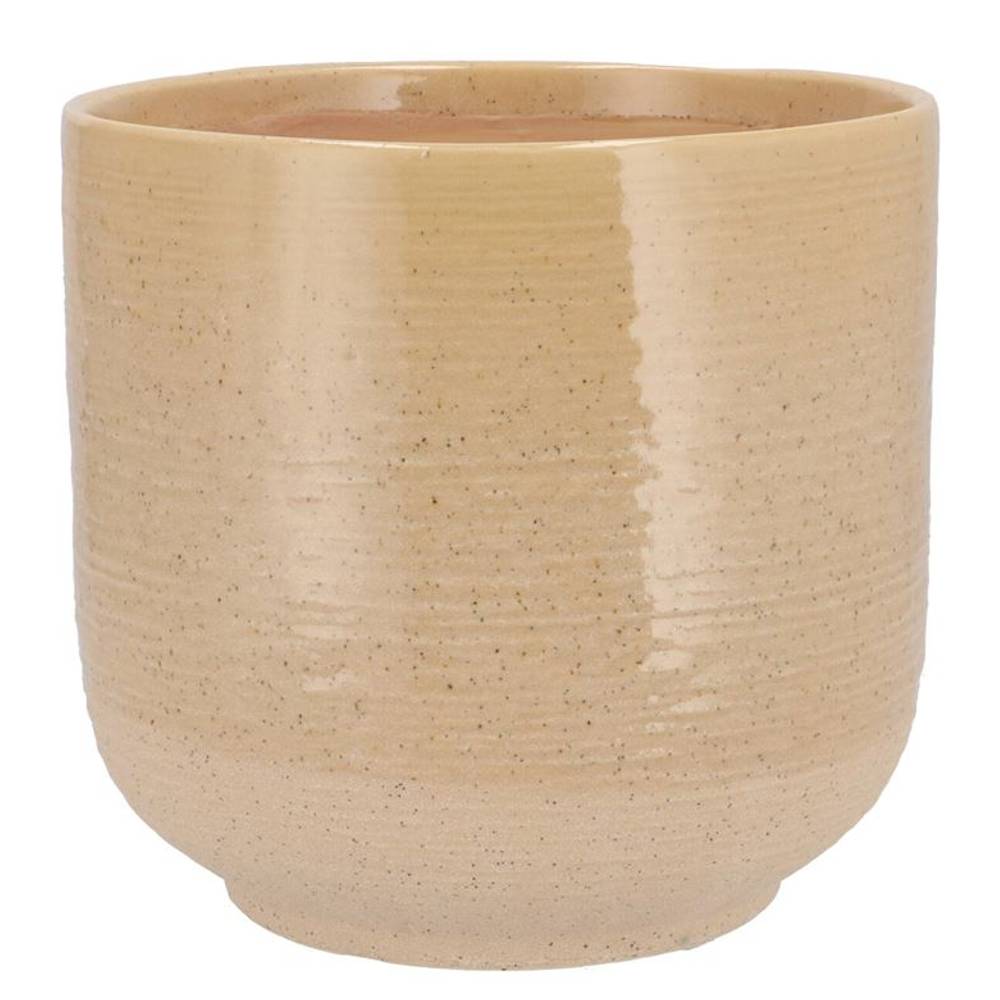 Keramik Übertopf Neva sand 18x18x17cm