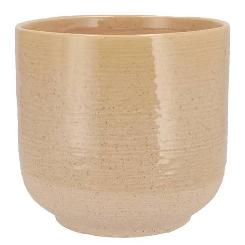 Keramik Übertopf Neva sand 18x18x17cm