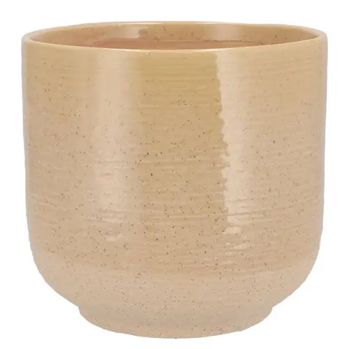 Keramik Übertopf Neva sand 18x18x17cm