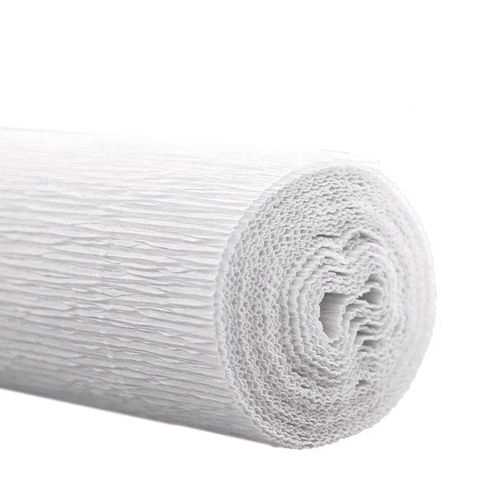 Papier Rolle 50cm Krepppapier weiss 2.5m