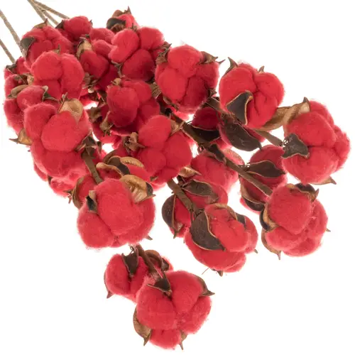 Baumwolle rot L60cm 9bl