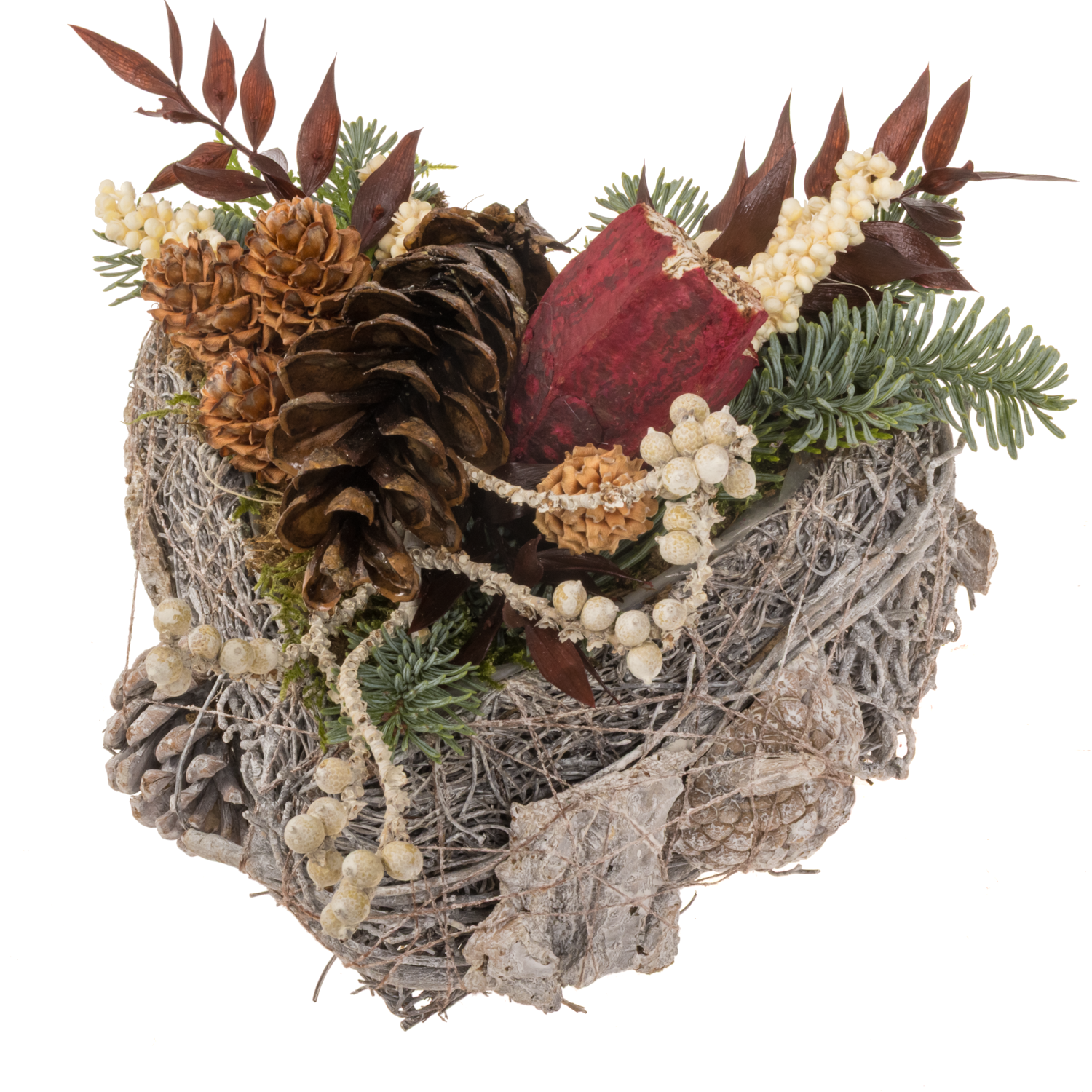 Herz Korb Natur 20x20cm (3630)