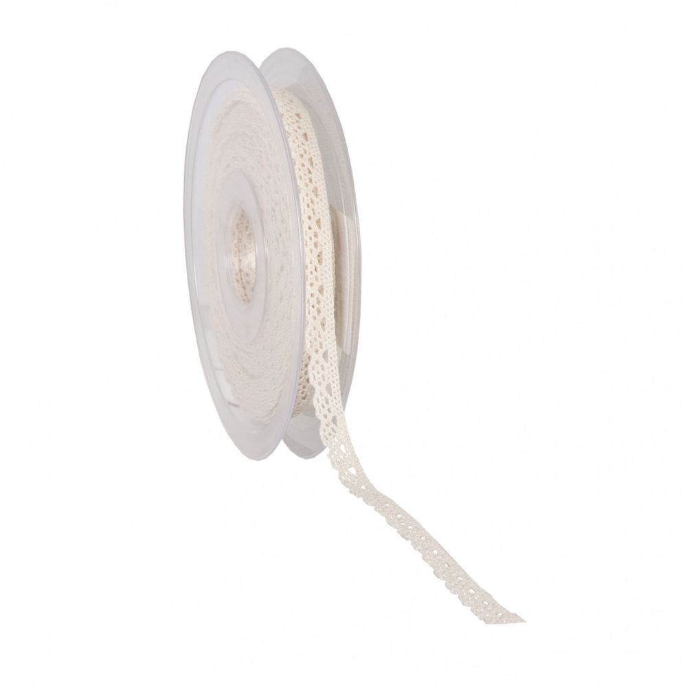 Band Spitze Baumwolle creme 10mm 10m