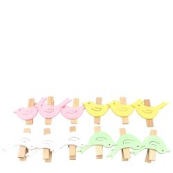 Klammer Vogel mix 04cm x24