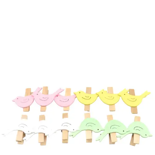 Klammer Vogel mix 04cm x24