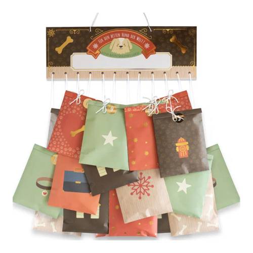 Adventskalender für Hunde 24 Tüten 32x11cm