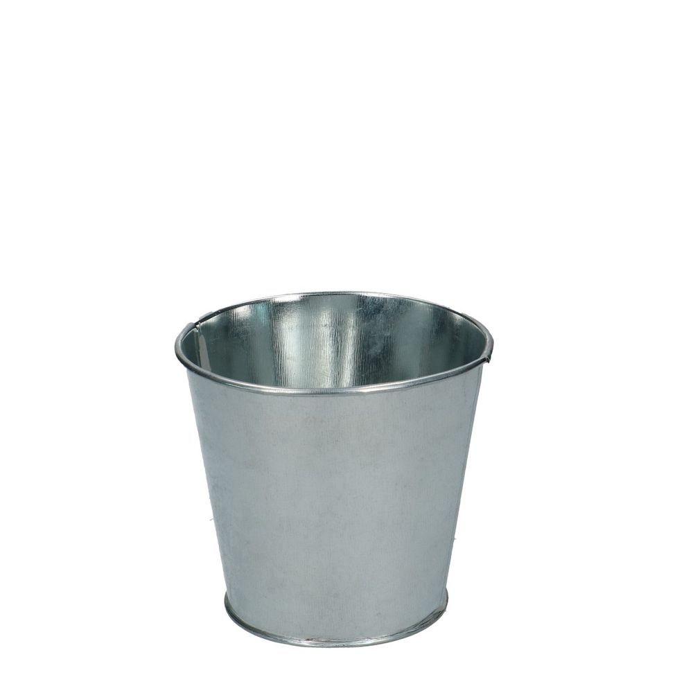 Zink Eimer silber D10cm H09cm