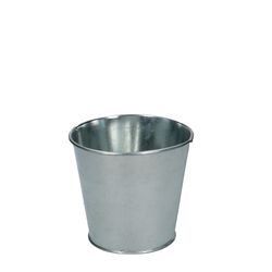 Zink Eimer silber D10cm H09cm