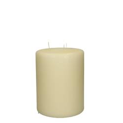 Stumpfkerze 3Docht creme D15cm H20cm