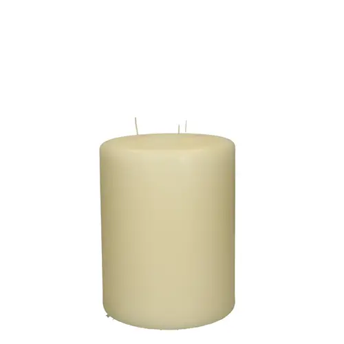 Stumpfkerze 3Docht creme D15cm H20cm