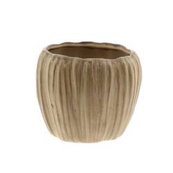 Keramik Übertopf Chalise braun D15cm H13cm