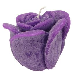 Kerze Rose dunkel lila D11cm H09cm