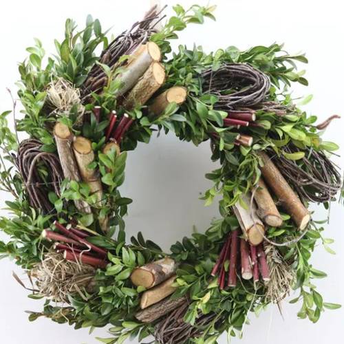 Kranz Cornus/Birke/Bux D25cm (N740)