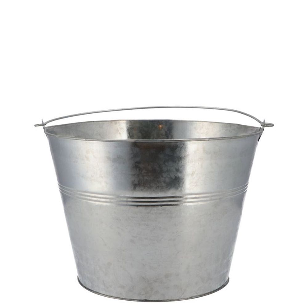 Zink Eimer silber D10cm H10cm