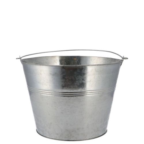 Zink Eimer silber D10cm H10cm