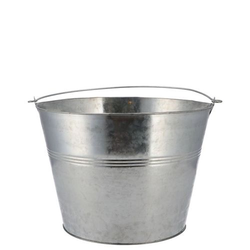 Zink Eimer silber D10cm H10cm