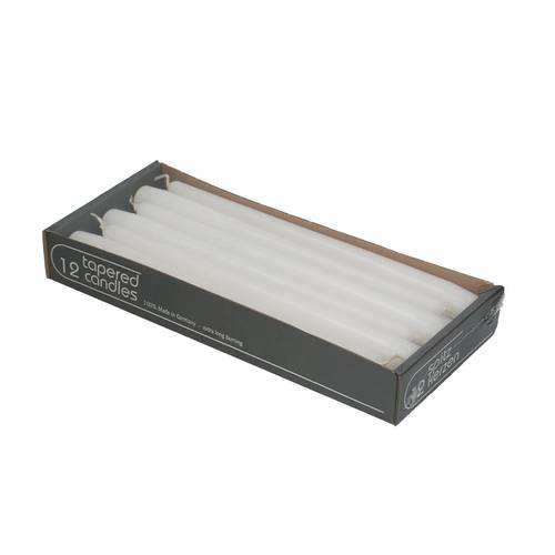 Spitzkerze weiss D02cm H25cm