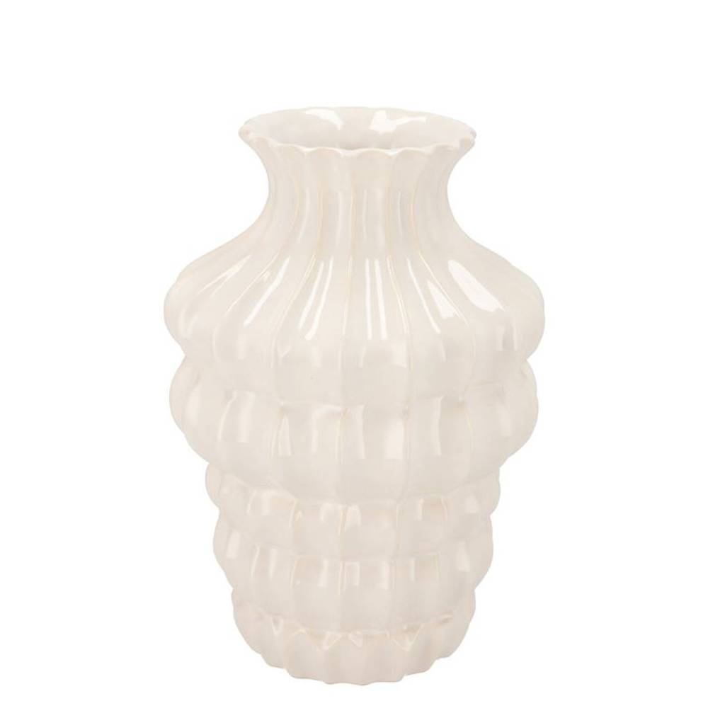 Keramik Vase Dunja weiss 16x16x20cm