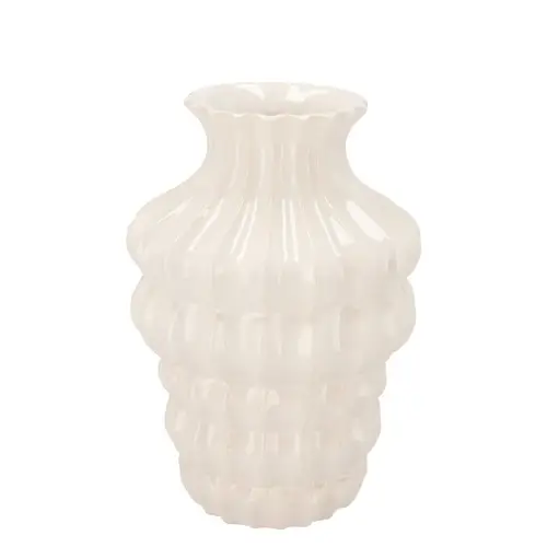 Keramik Vase Dunja weiss 16x16x20cm