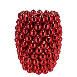 Weihnachtskugel Vase rot 27x27x33cm