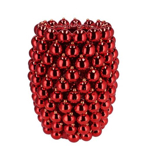Weihnachtskugel Vase rot 27x27x33cm