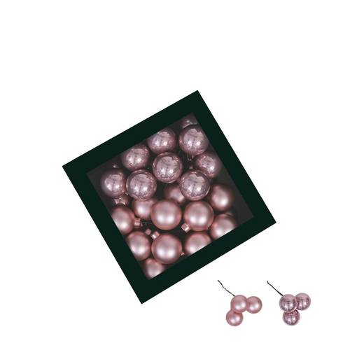 Kugel auf Draht mix hell rosa D04cm x36 