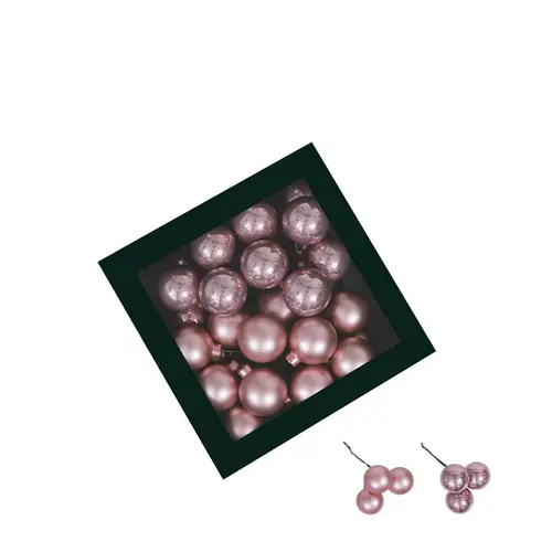 Kugel auf Draht mix hell rosa D04cm x36 
