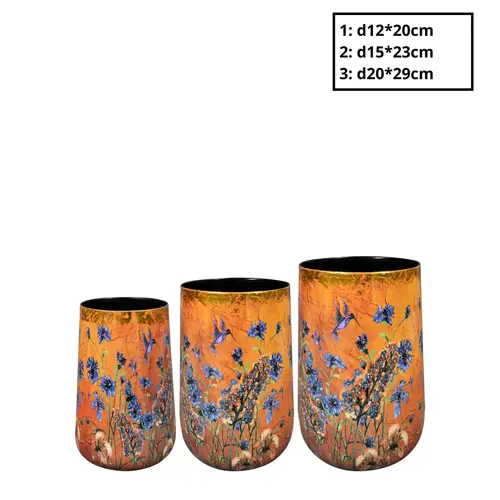 Metall Vase Dreamy 3/Set D20cm H29cm