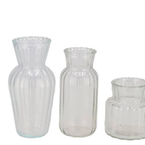 Glas Vase Jazz mix D07cm H14cm