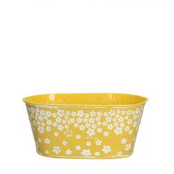 Zink Behälter Spring gelb 20.5x12x09cm